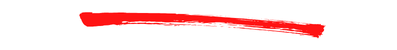 Rough red lipstick horizontal brushstroke, slightly curved and tapering at both ends as an underline for emphasis.