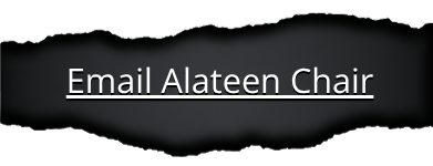 Text "Email Alateen Chair" in white font revealed hidden under a stretched torn paper strip with black paper background.