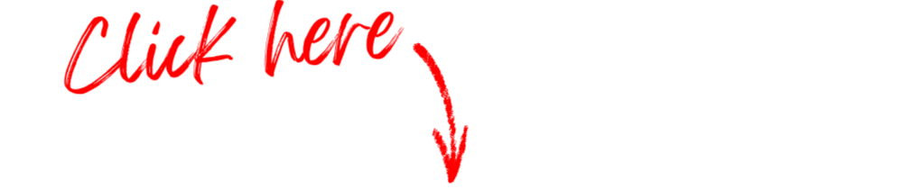 Red lipstick script lettering reads "Click here" with a curved arrow pointing down toward a button.